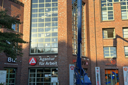 Auf dem Hubsteiger